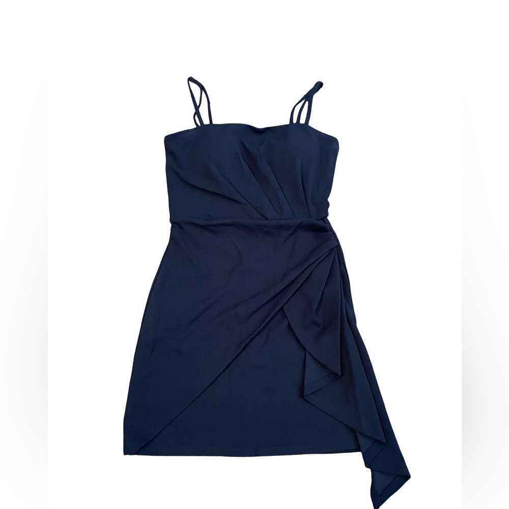 Trixxi Asymmetrical Navy Dress